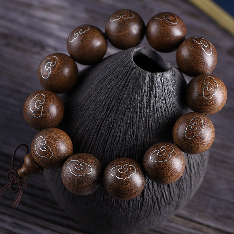 Golden Sandalwood Bead Bracelet