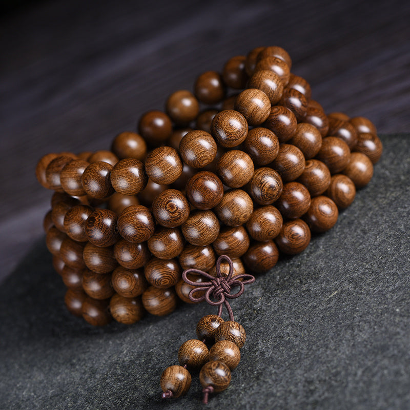 Golden Sandalwood Bead Bracelet