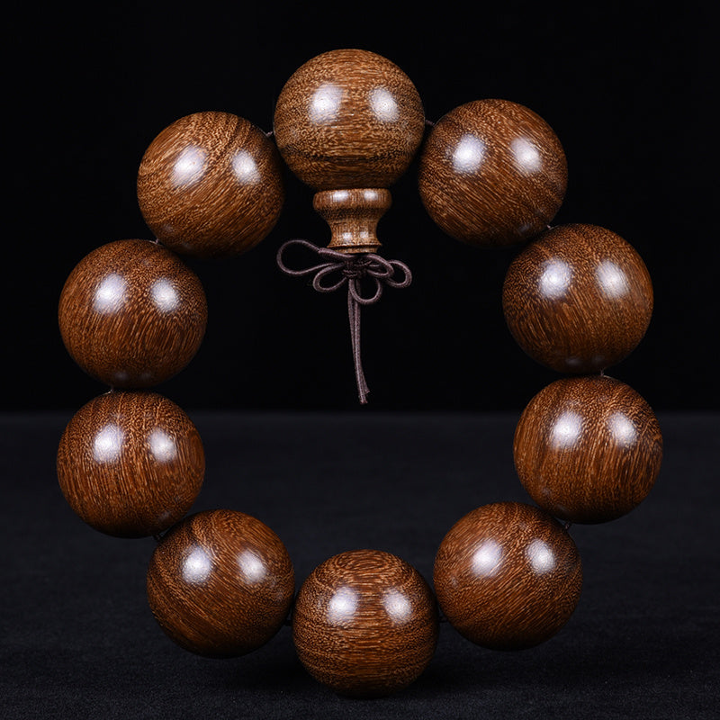 Golden Sandalwood Bead Bracelet
