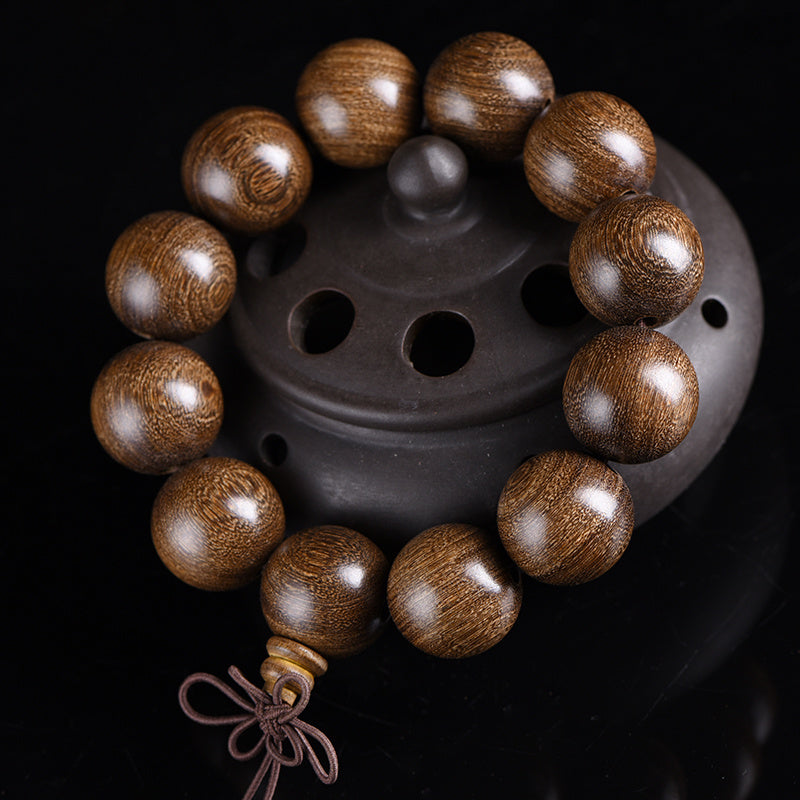 Golden Sandalwood Bead Bracelet