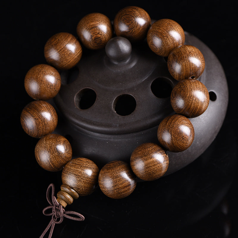 Golden Sandalwood Bead Bracelet