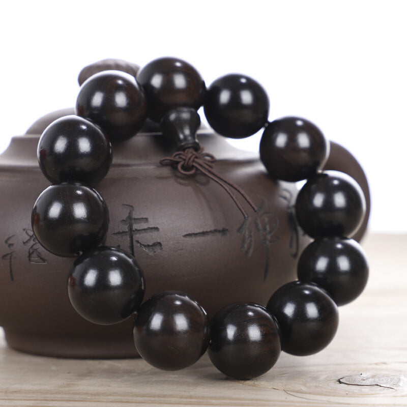 Ebony Buddhist Bead Bracelet