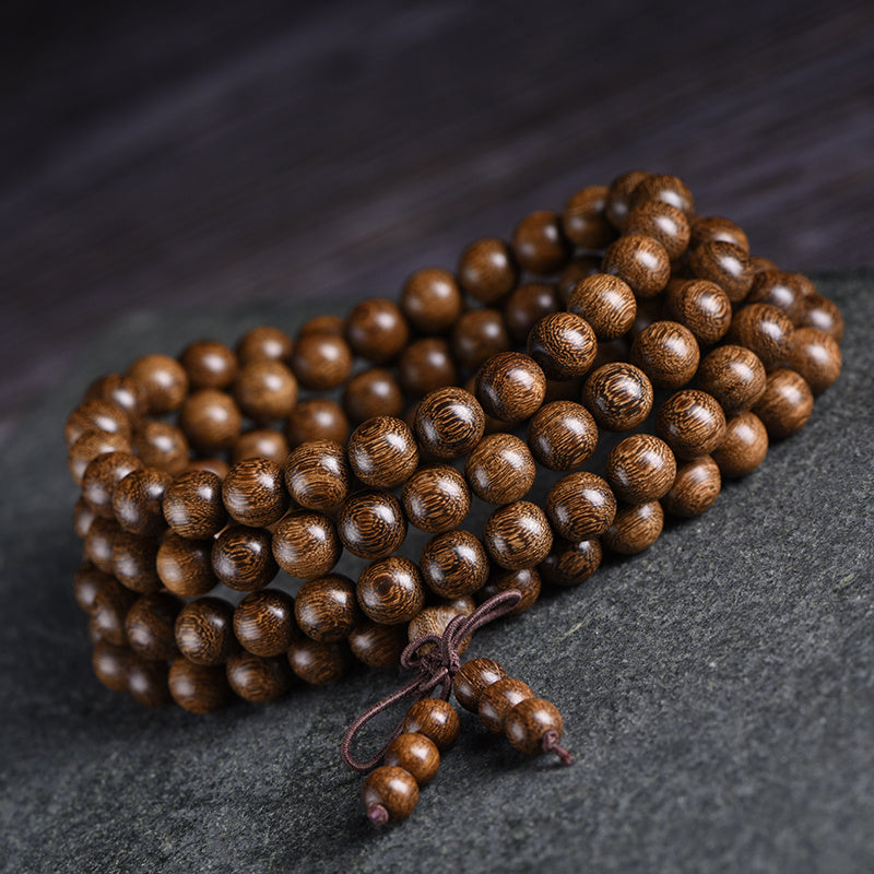 Golden Sandalwood Bead Bracelet