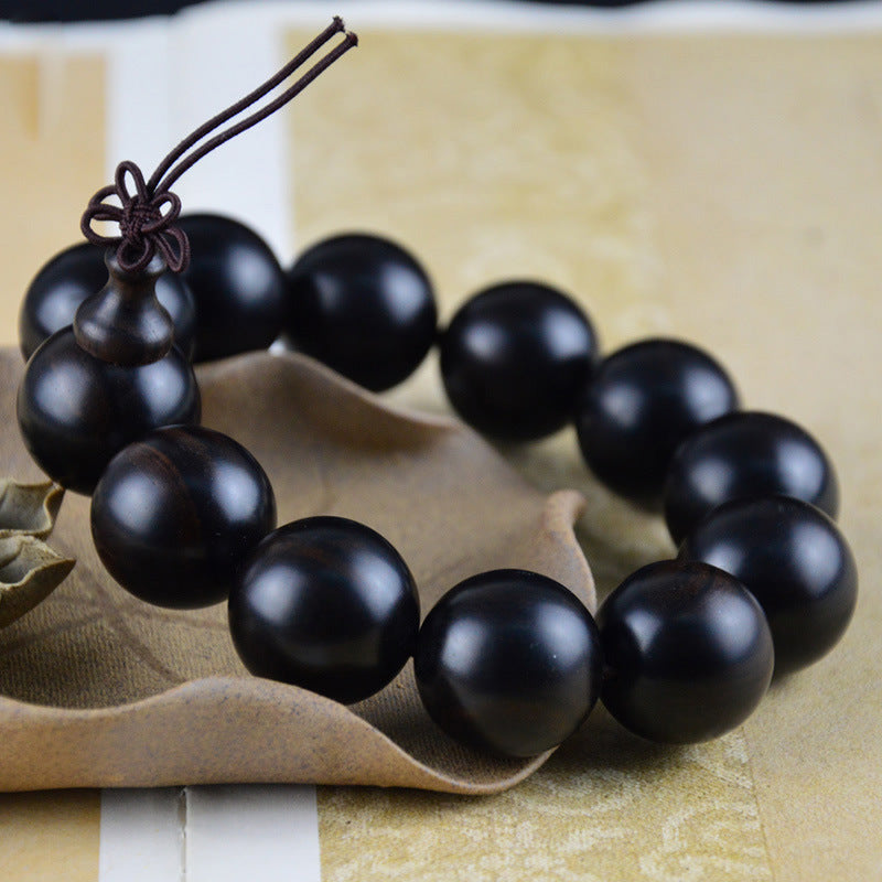 Ebony Buddhist Bead Bracelet