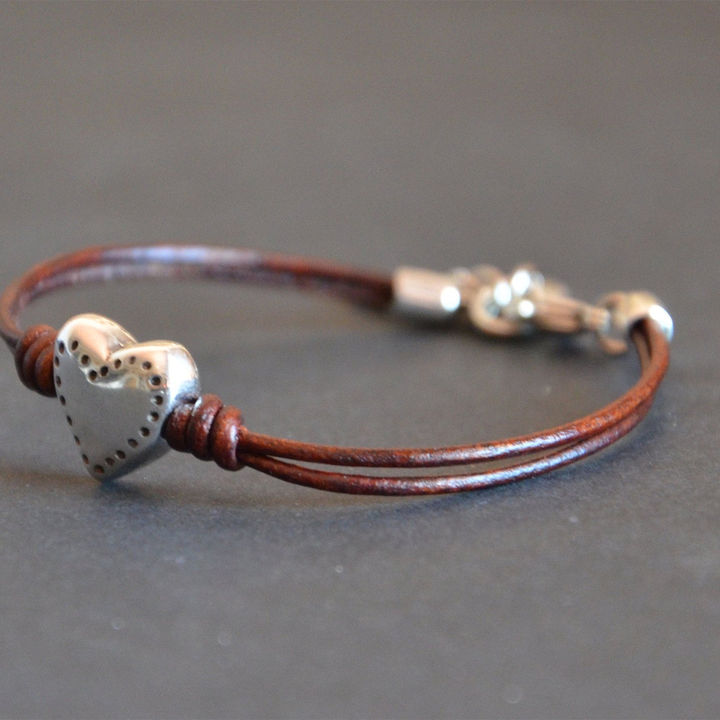 Bohemian Style Heart-shaped bracelet leather