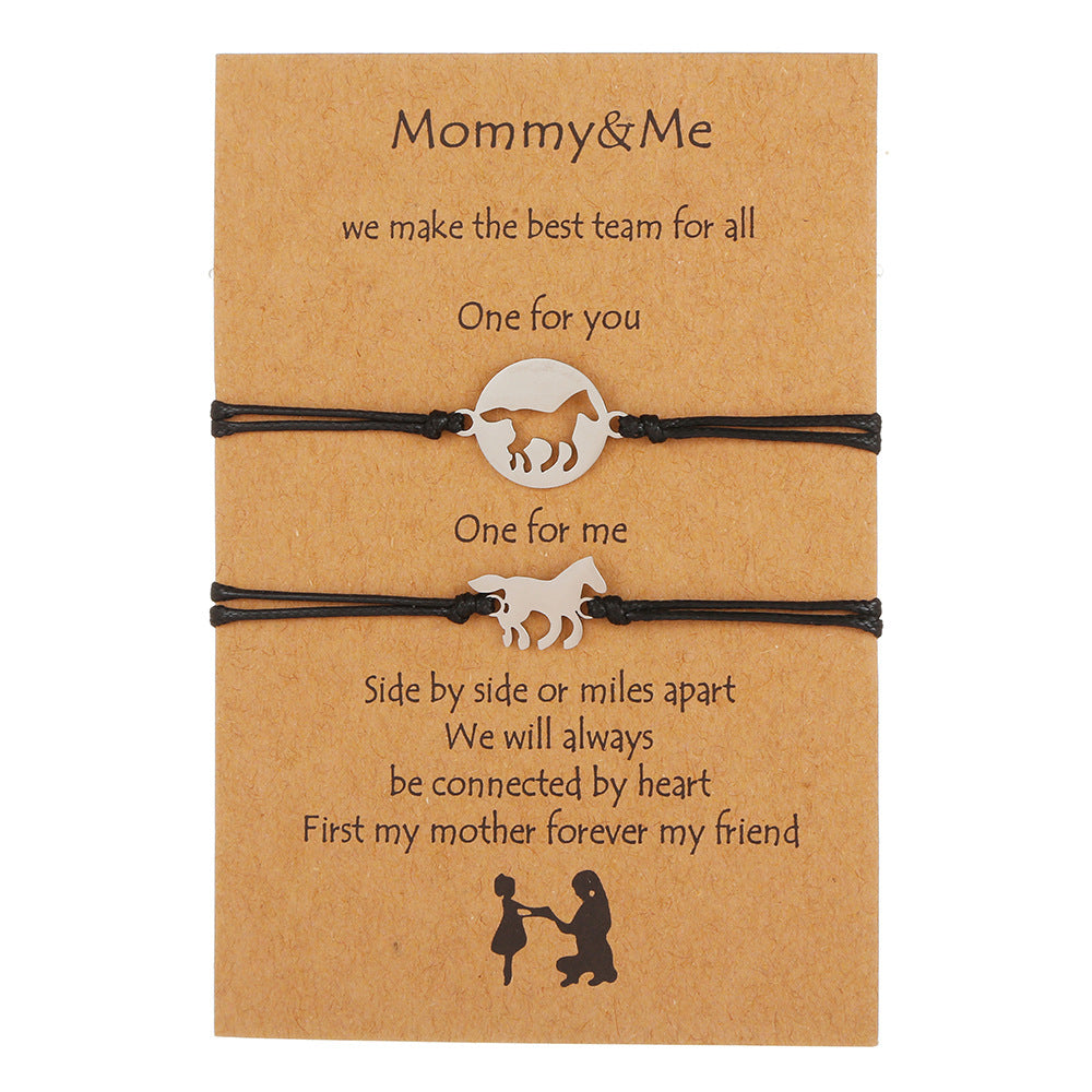 Bohemian Style Card Couple Bracelet